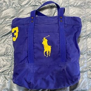 Polo Ralph Lauren Heavy Canvas Tote Retail $200 in amazing shape